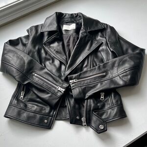 Stunning! Wilfred FREE Hendrix Classic LEATHER Biker Moto Motorcycle Jac…